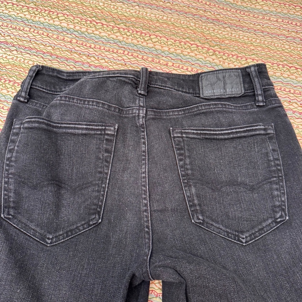 American Eagle Outfitters Men's Black Airflex+ Straight Jeans 31x30 - Picture 4 of 11